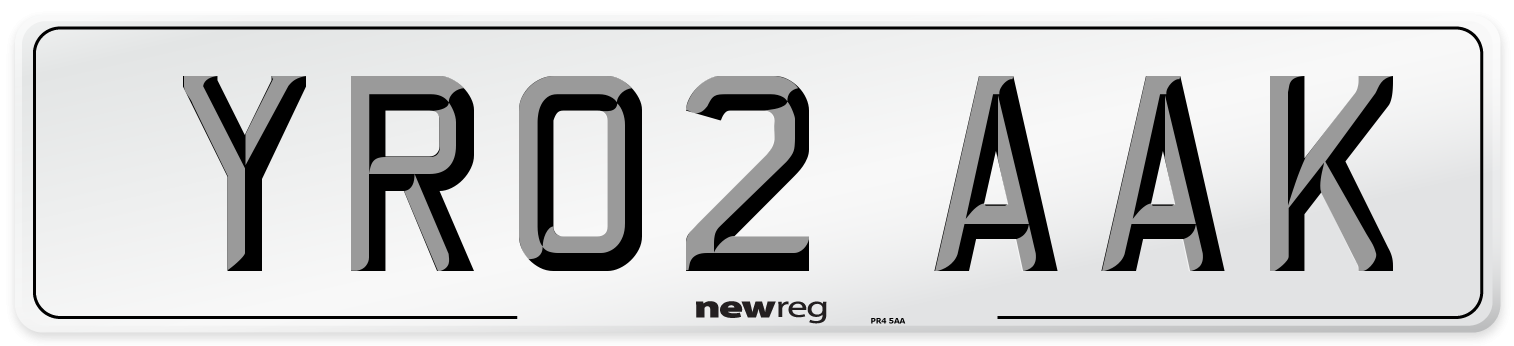 YR02 AAK Number Plate from New Reg